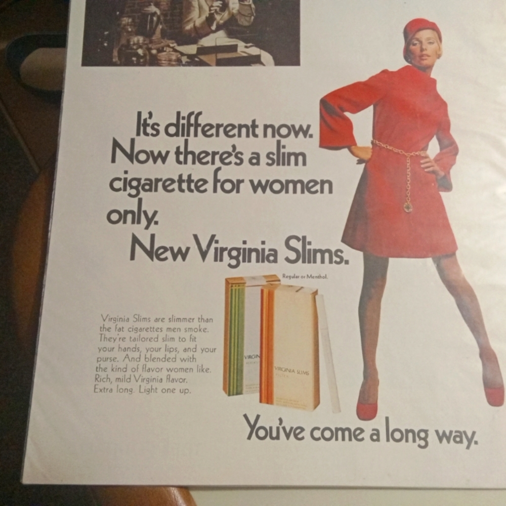 Vintage New Virginia Slim advertisement